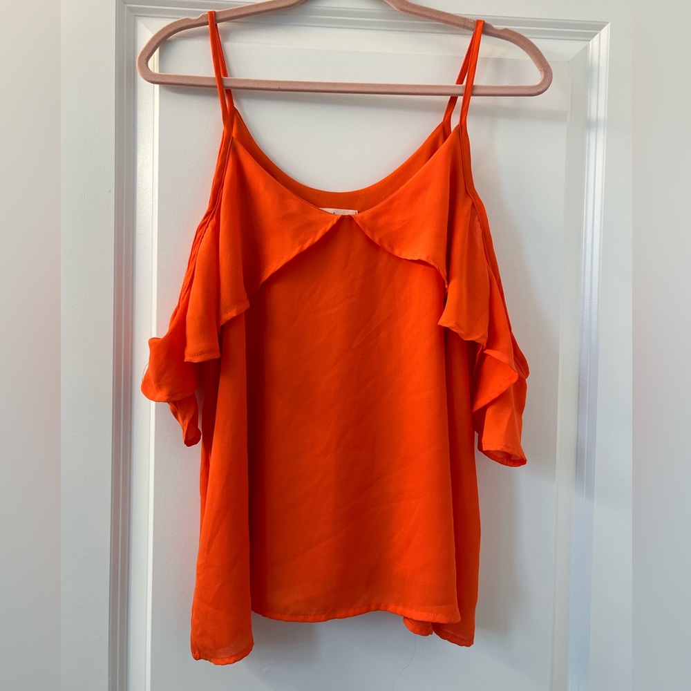 Orange Off Shoulder Top